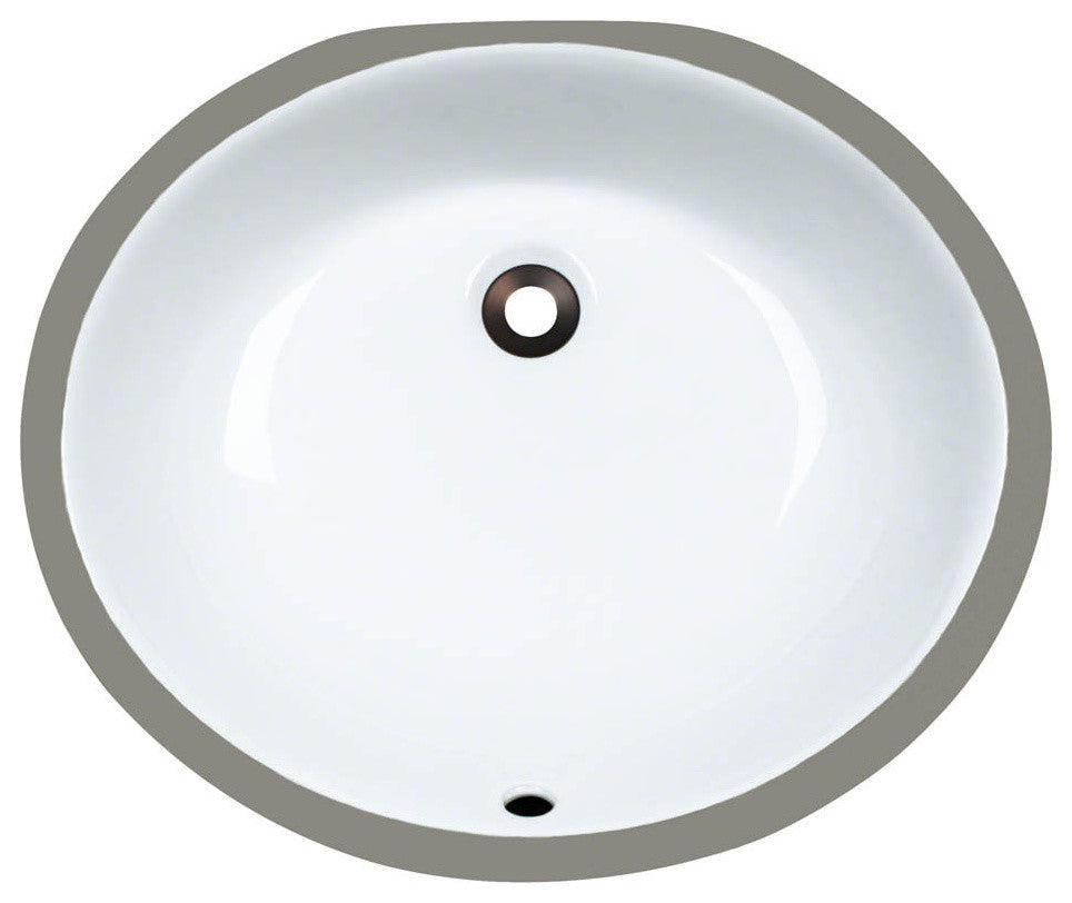 PUPMW Porcelain Bathroom Sink, White