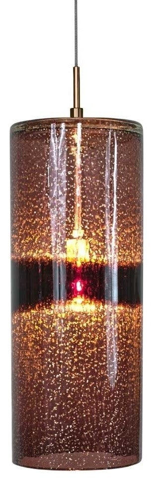 Light Low Voltage Pendant And Canopy Kit, Amber Bronze, Purple Bronze