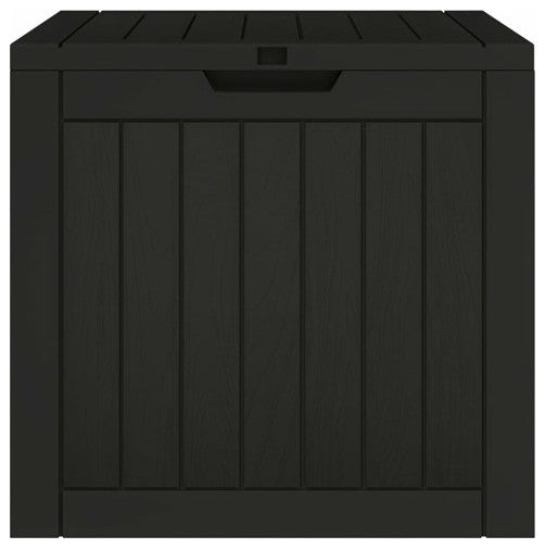 vidaXL Outdoor Storage Box Patio Furniture Storage Trunk Black Polypropylene