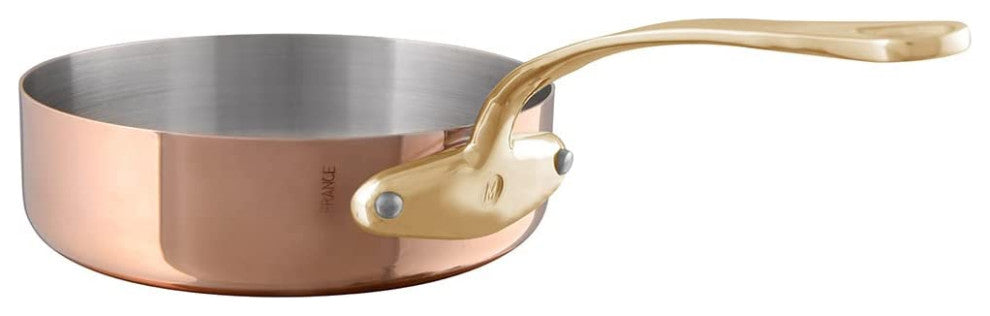 Mauviel M''200 B 2mm Copper Sautepan With Brass Handle, 3.2-qt