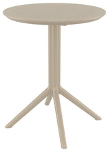 Loft Round Bistro Set 3 Piece With 24" Table Top Taupe