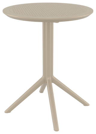Loft Round Bistro Set 3 Piece With 24" Table Top Taupe