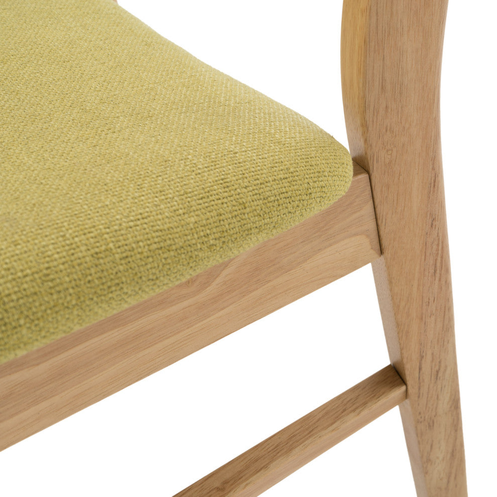 GDF Studio Leona Mid-Century Modern 5 Piece Dining Set, Green Tea