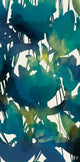 Abstract Floral Floral Print Bath Towel, Teal