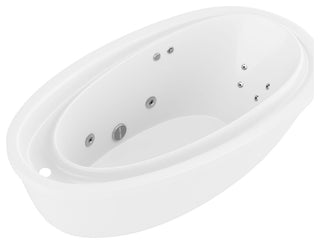 Leni 5.9 ft. Jetted Whirlpool Tub With Reversible Drain, White