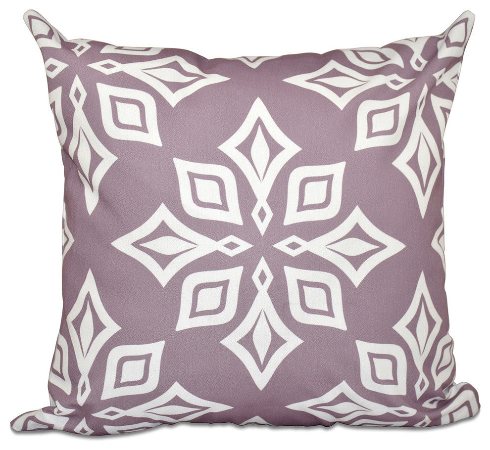 Beach Star, Geometric Print Pillow, Purple, 18"x18"