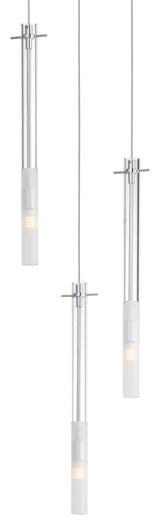 ET2 E31095 Pipette 3 Light 12"W LED Suspension Multi Light - Polished Chrome