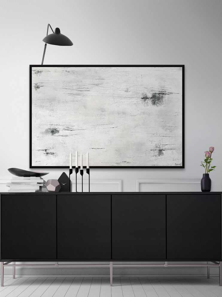 "Present Camp" Floater Framed Painting Print on Canvas, 36x24