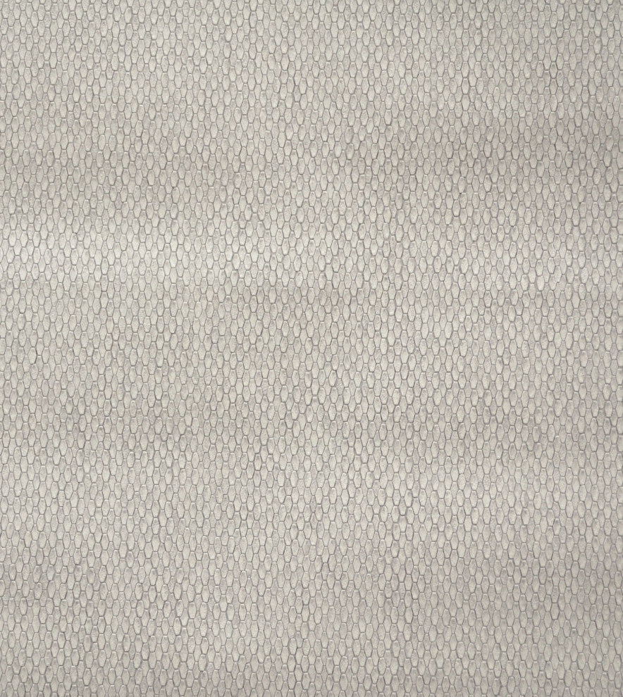 Stretched Hexagons Light Grey Wallpaper