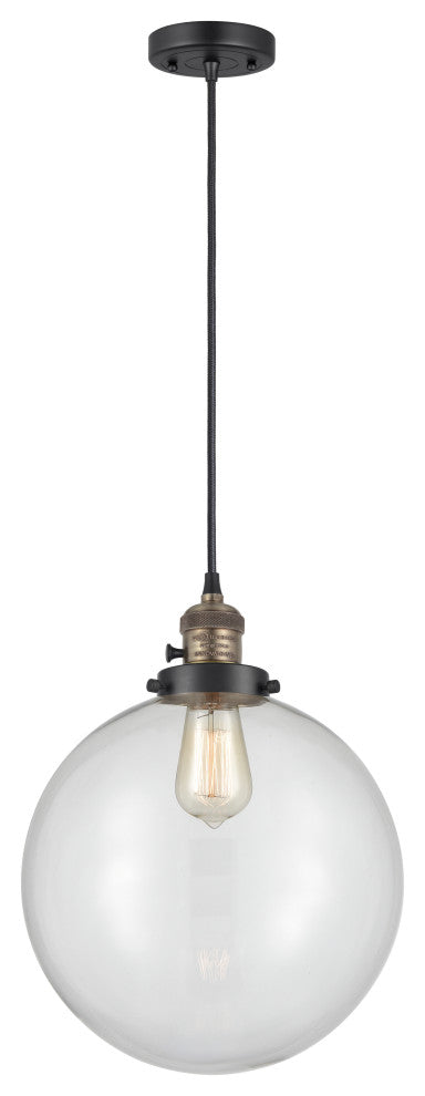 INNOVATIONS 201CSW-BAB-G202-12-LED 1-Light Mini Pendant Black Antique Brass