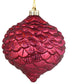 Vickerman N183821D 6" Berry Red Glitter Pinecone Christmas Ornament, 6 Per Bag