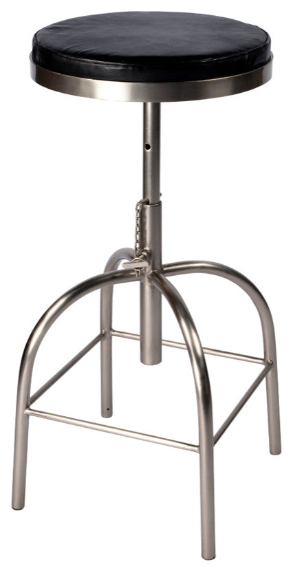 Clyde Leather Adjustable Bar Stool