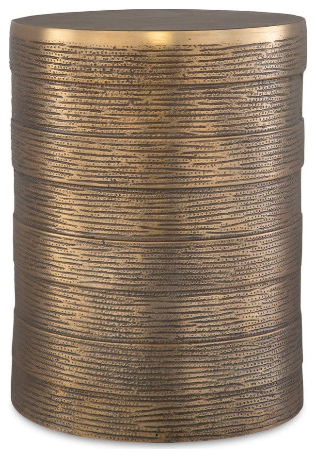 Close-up image showing textured metal surface; lacks full product view and lifestyle context.