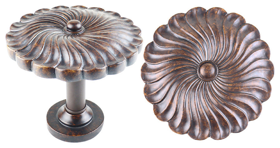 Large Sierra Drapery Medallion Holdback, Mahogany