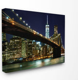 New York At Night Canvas, 16"x1.5"x20"