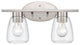 2 Light 16" Brushed Nickel Bathroom Vanity Light