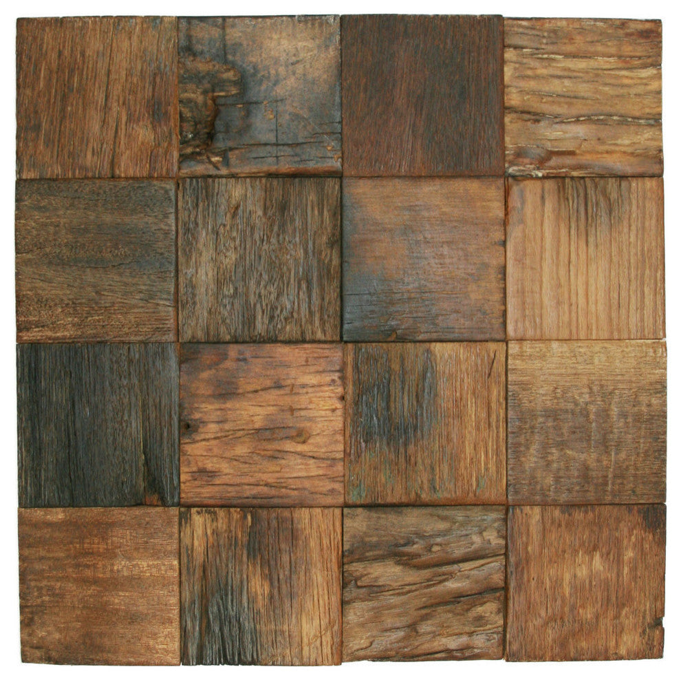Reclaimed Boat Wood Tile Sample