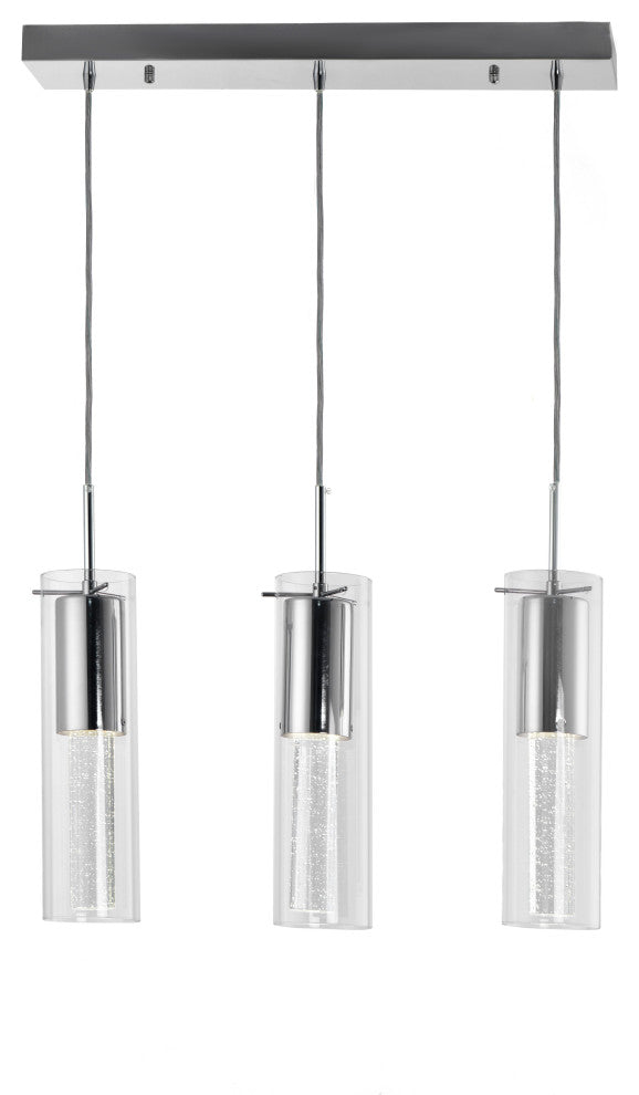 Lazzur Essonne 3 Light 24" Polished Chrome Pendant