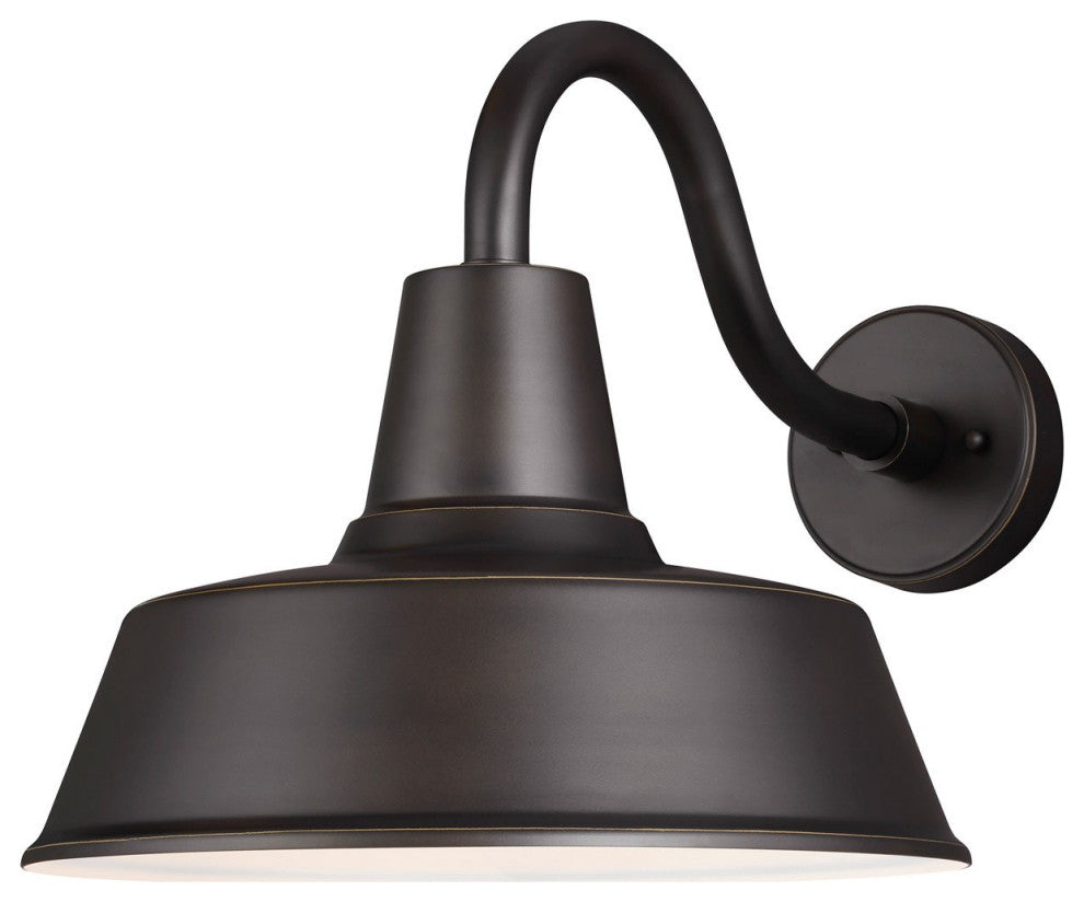 Sea Gull Large 1-Light Outdoor Wall Light 8737401-71/T, Antique Bronze