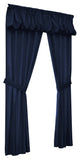 Prescott Rod Pocket Curtain Panel Set 80 x 84 in Navy