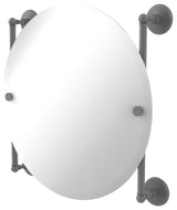Monte Carlo Round Frameless Rail Mounted Mirror, Matte Gray