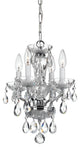 Crystorama 5534CHCLI Four Light Mini Chandelier Traditional Crystal