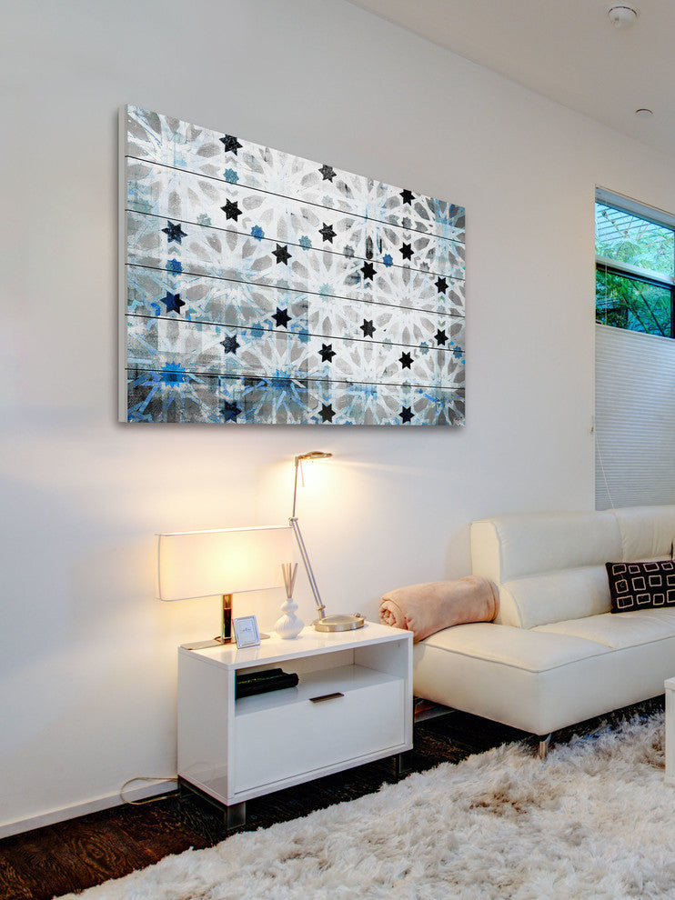 "Bornos" Print on White Wood, 45"x30"