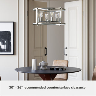 Hunter 26" Astwood Brushed Nickel 6-Light Chandelier Ceiling Light Fixture