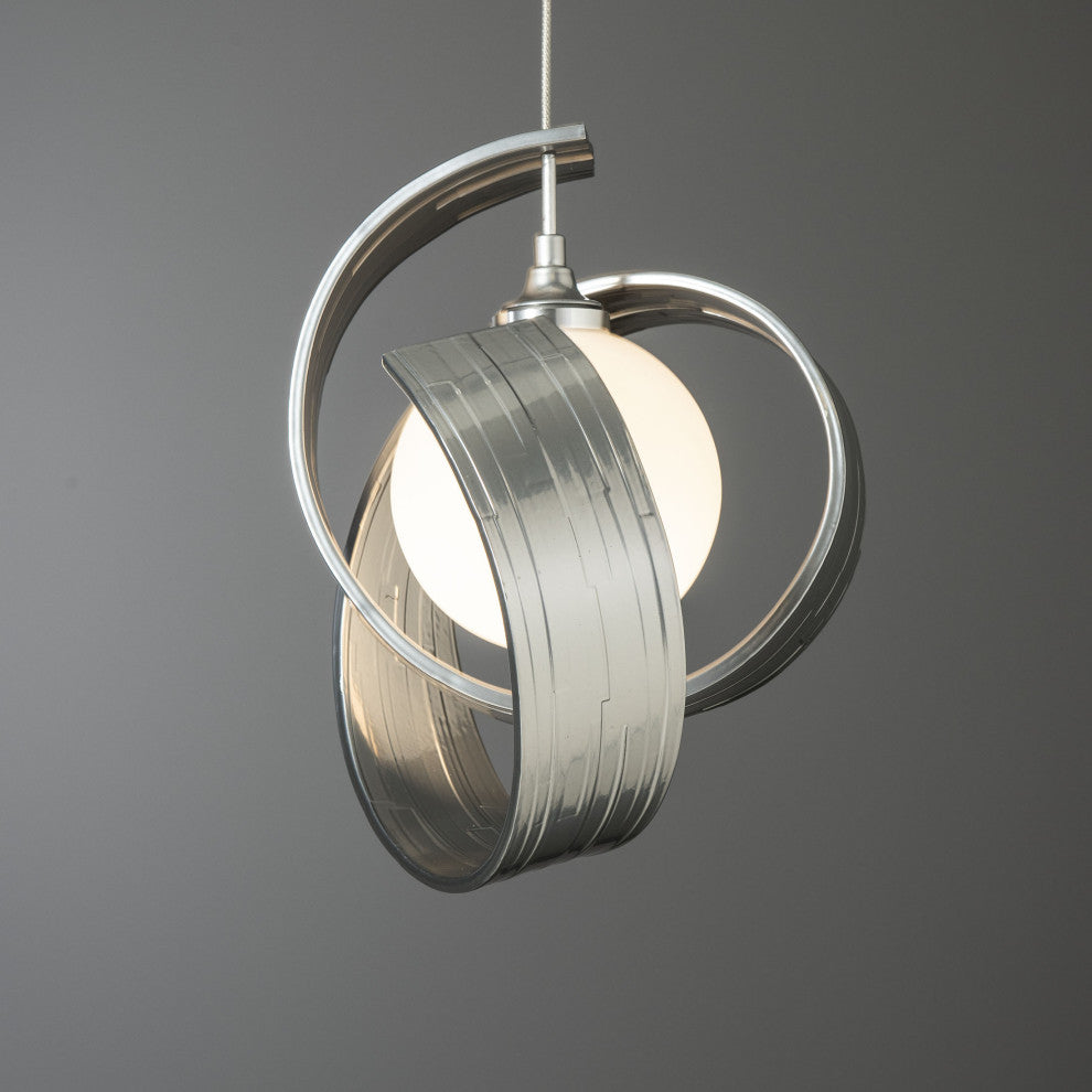 Riza Low Voltage Mini Pendant Sterling Opal Glass Standard