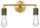 2-Light Simplicity Wall Sconce Antique Brass Wall Light Fixture