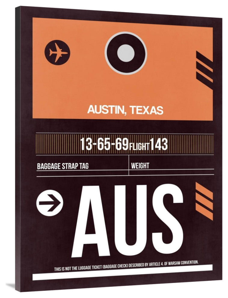 "AUS Austin Luggage Tag 2" Fine Art Print