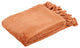 Braided Rope Flannel Fleece Throw, Burnt Orange, 60"x80"