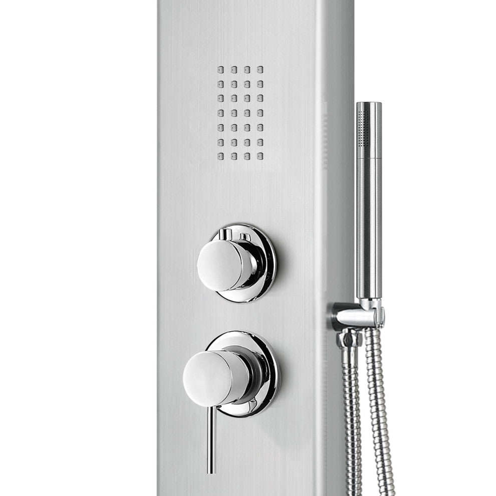 AquaNiche ShowerSpa Panel, 2.5 GPM, Brushed Stainless Steel