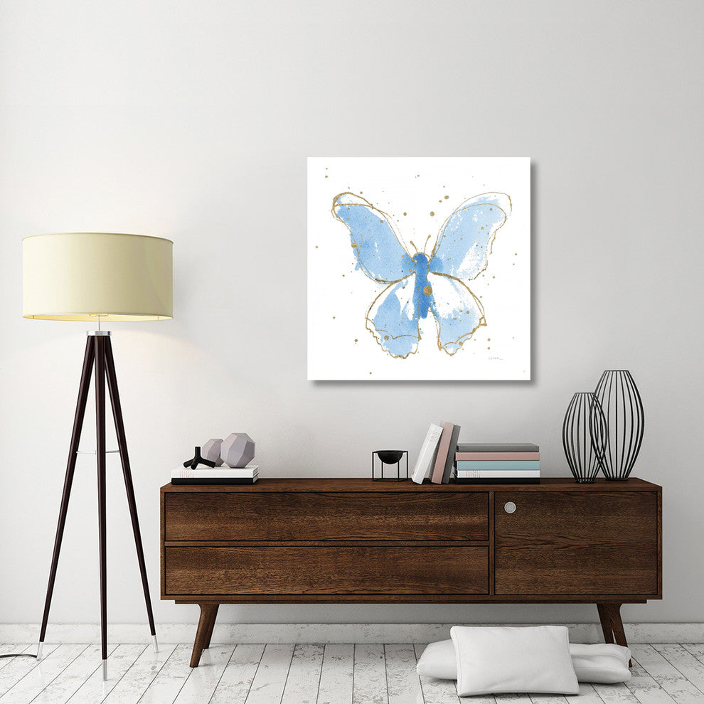 "Gilded Butterflies II" Digital Paper Print by Shirley Novak, 38"x38"