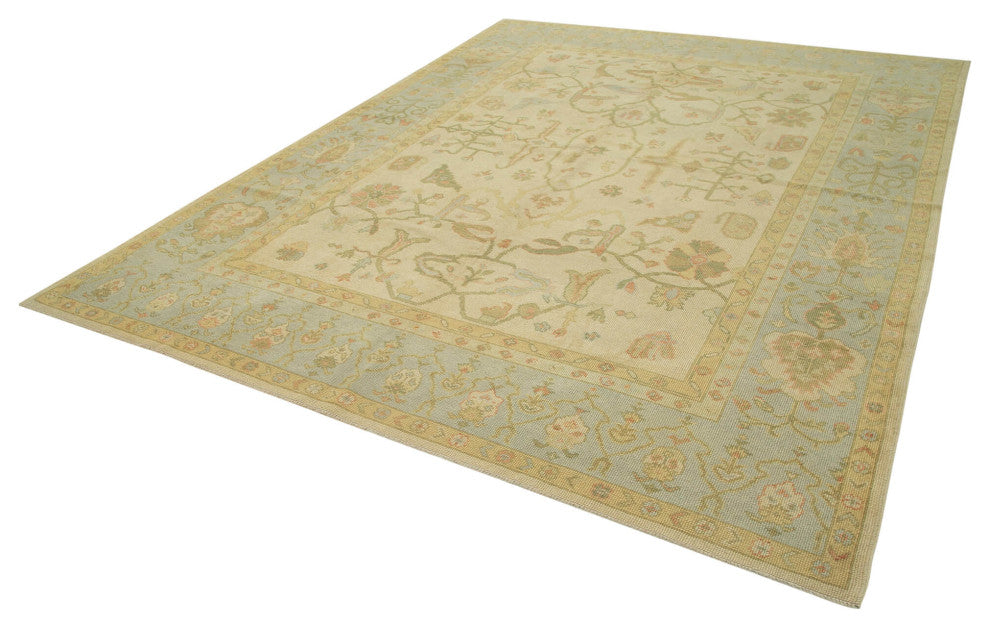 Rug N Carpet - Hand-Knotted Oriental 8' 6" x 11' 3" Wool Oushak Area Rug