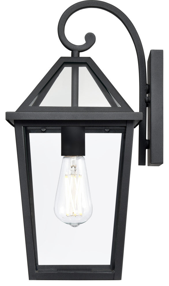 1 Light 8.25 in. Textured Black Outdoor