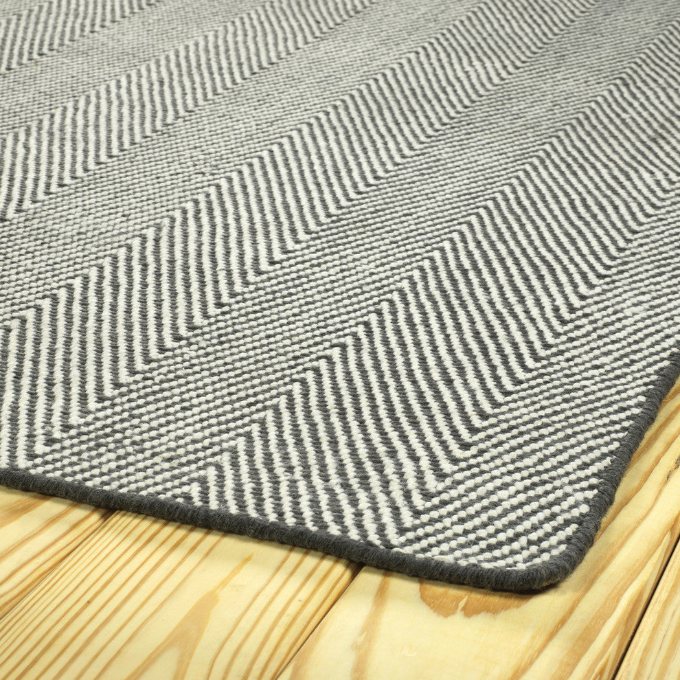 Kaleen Ziggy Hand woven Indoor/Outdoor Polyester Area Rug Gray, 2'x3'