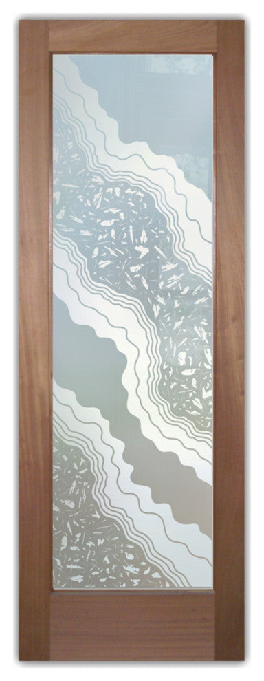 Pantry Door - Metamorphosis Peak - Mahogany - 28" x 84" - Book/Slab Door