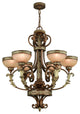 Seville Chandelier, Palatial Bronze With Gilded Accents