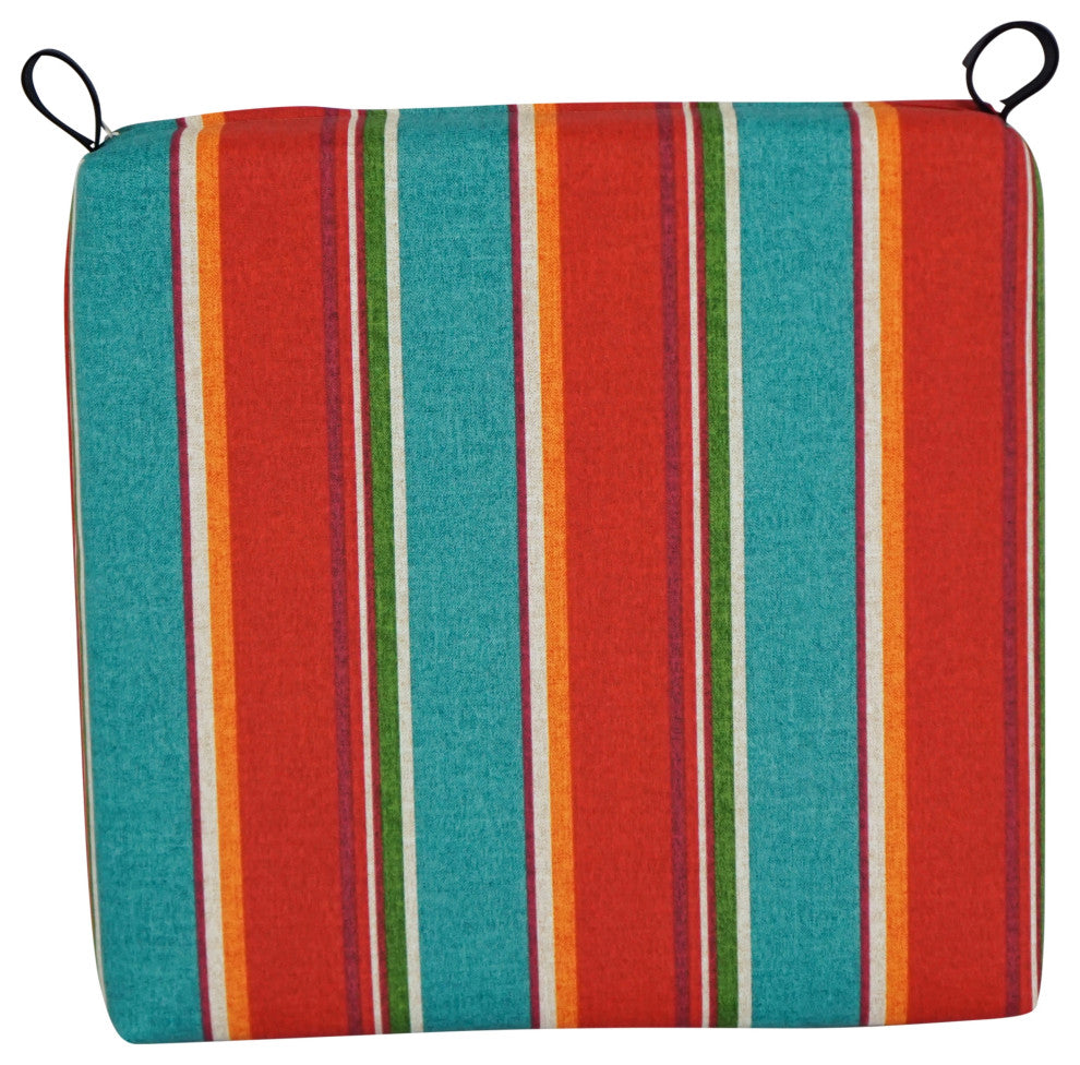 20"X19" Patterned Outdoor Chair Cushions, Set of 2, Sovaro Mesa