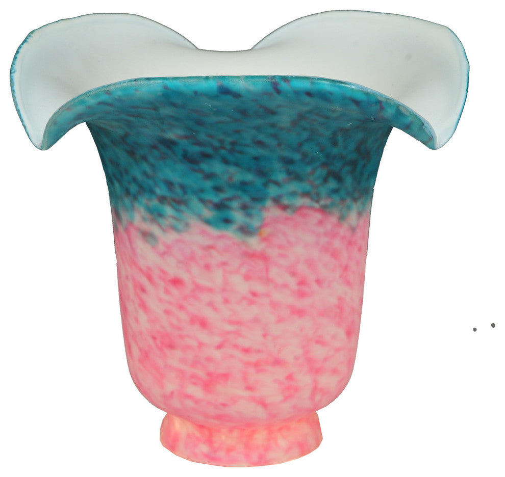 Meyda lighting 16731 5.5"W Fluted Pink and Teal Shade