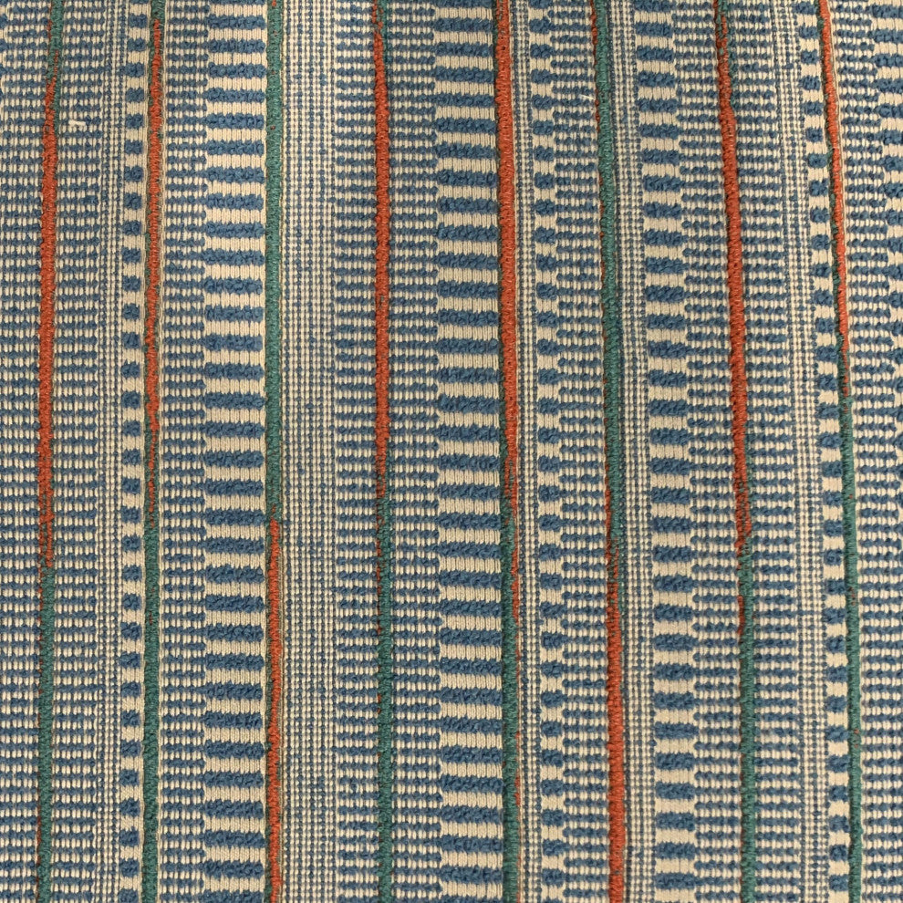 Plutus Blue Lane Stripe Luxury Throw Pillow, 20"x30"