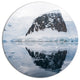 Snowcap Hill In Antarctica, Seashore Art Round Wall Art, 23"