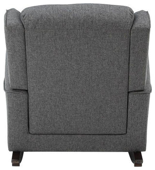 Upholstered Rocking Chair with Tight Back in Gray