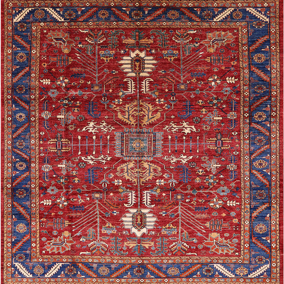 Ahgly Company Indoor Square Mid-Century Modern Area Rugs, 7' Square