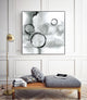 "Full Circle I Gray" Art Block Framed Canvas, 20"x20"