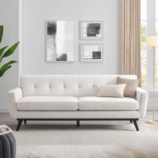 Engage Herringbone Fabric Sofa, Ivory