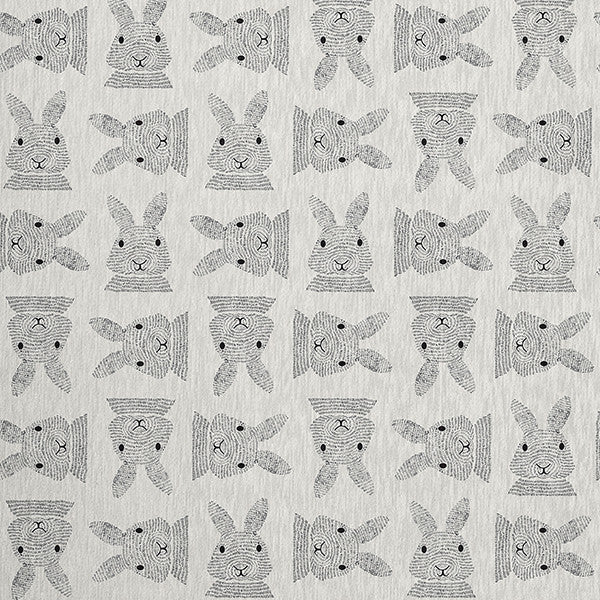 Criss Cross Bunnies Easter Chenille Rug, Whisper White, 5'x7'