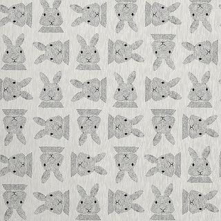 Criss Cross Bunnies Easter Chenille Rug, Whisper White, 5'x7'