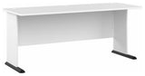 Studio A 72W Computer Desk in White - Engineered Wood